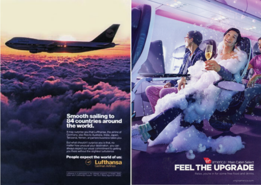 Porównanie reklam Lufthansa i Virgin Strategia marki